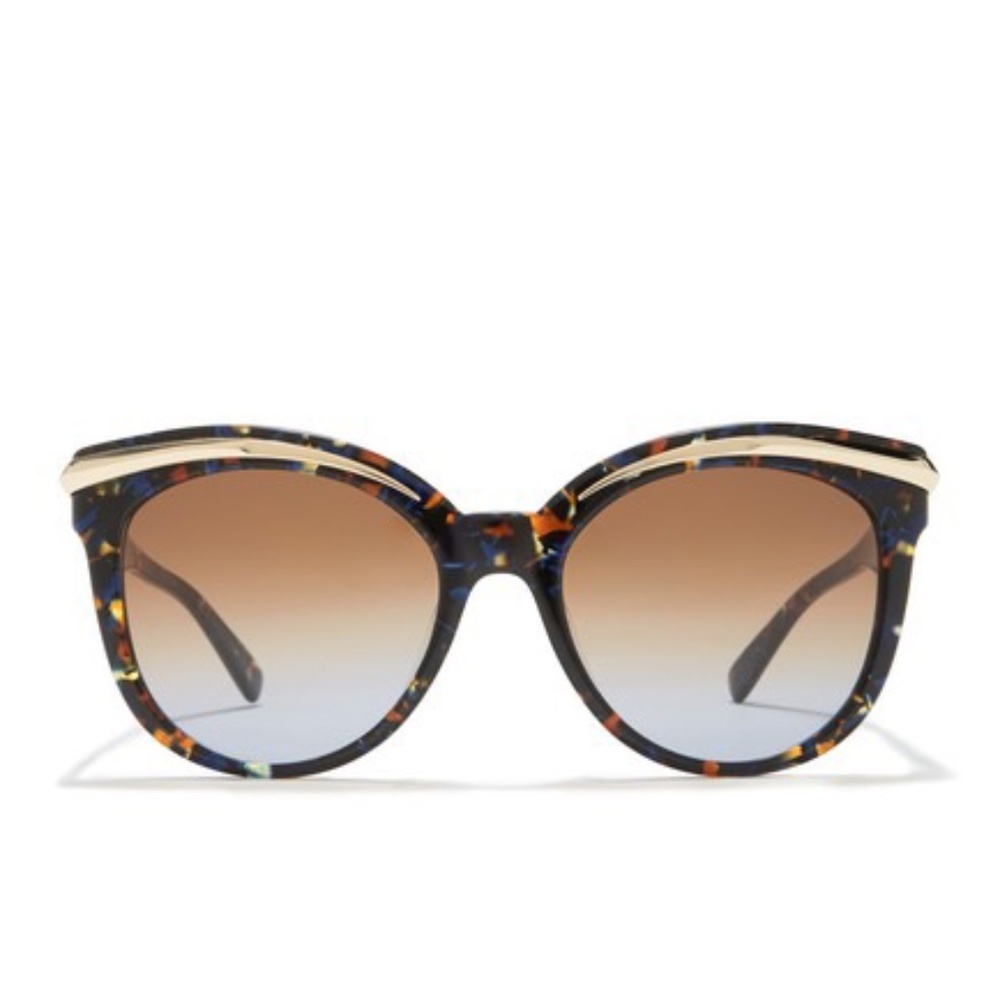 NWT MCM 55mm Cat Eye Sunglasses Havana Blue